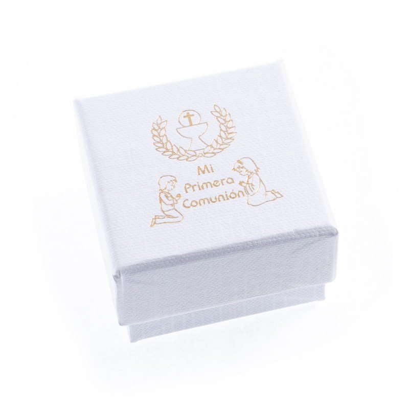 Caja 1ª Comunión sortija/pendientes 51x51x33 mm.